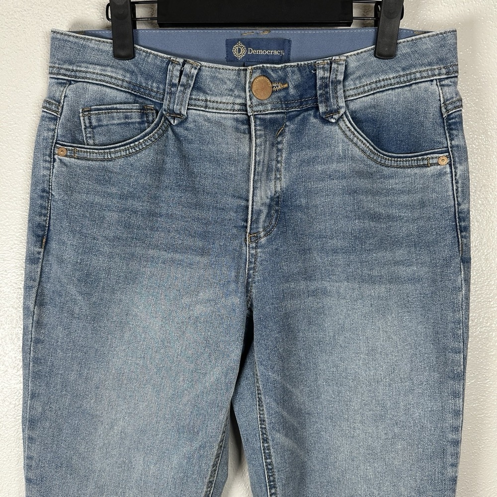 Democracy Ab Solution Bootcut Jeans Womens Size 8 Blue Medium Wash Stretch Denim - Picture 2 of 7